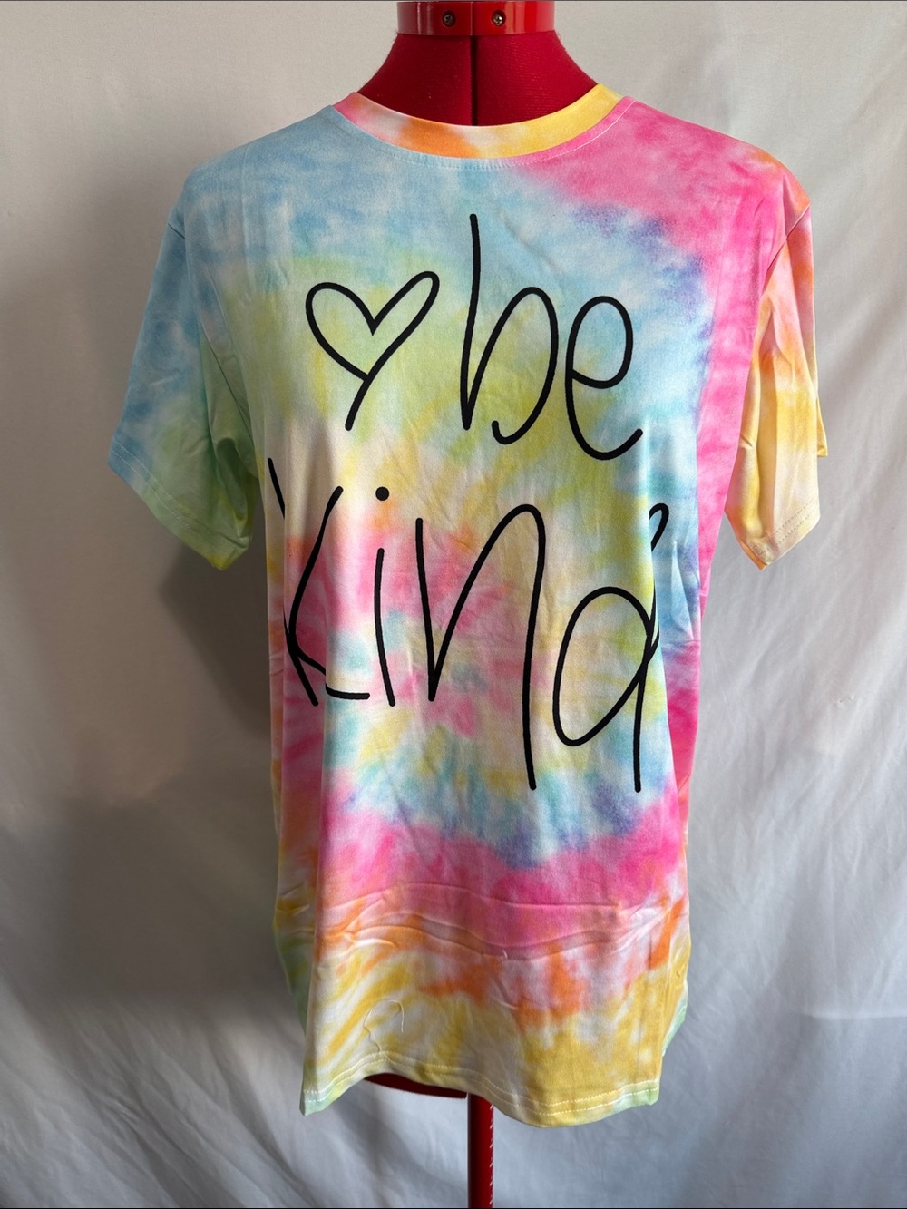 Tie-Dye 'Be Kind' Short Sleeve Tee - Multicolor